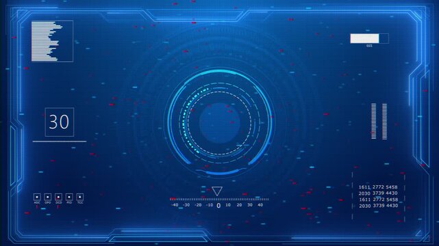 Futuristic Artificial Intelligence Frame HUD element. HUD viewfinder. Futuristic cyber frame Hi-tech technology concept overlay. Frame element. HUD viewfinder. Futuristic viewfinder Frame HUD element