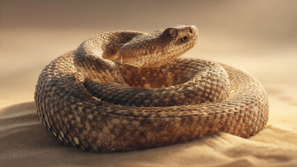 Fototapeta premium close up of a rattlesnake