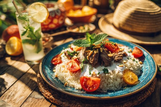 Traditional Jordanian Mansaf Dish