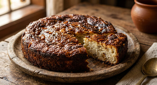 Authentic Odia Chhena Poda Roasted Cheese Dessert from Odisha. A traditional Indian baked cheesecake made from fresh cottage cheese, sugar, and nuts with a caramelized crust.