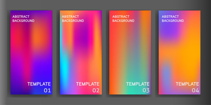 Vibrant abstract backgrounds colorful gradient vector designs for modern art digital media