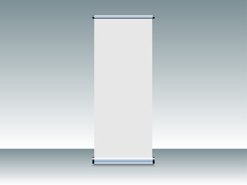 Roll up banner stand mockup template