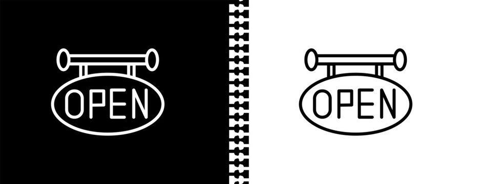business sign UI outline icon in black and white mode - business collection. 