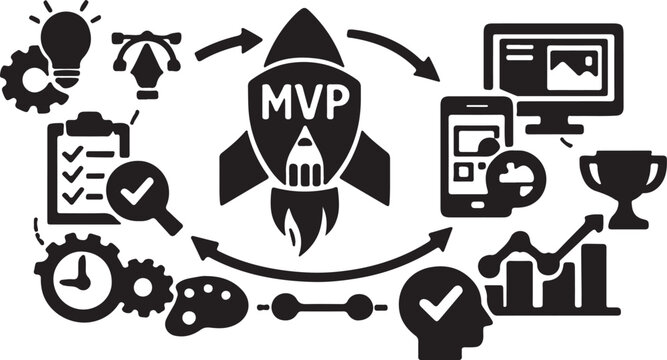 MVP Development Icon &ndash; Vector Illustration