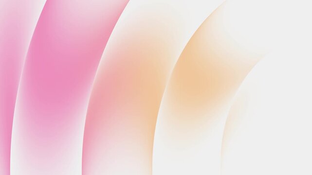 Seamless horizontal motion of soft pastel pink orange gradient waves.  modern abstract color background loop