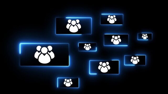 Niche marketing and personalization concept on the black background. Marketing segmentation strategy and consumer analysis. Motion graphics of targeted marketing strategy. 4k video animation.