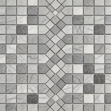 Gray and white marble tile pattern