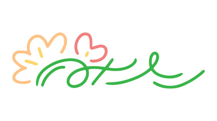 Obraz premium line art flower