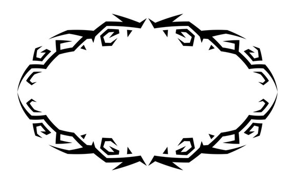 dark horor oval sign