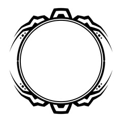 Fototapeta premium dark horror round frame