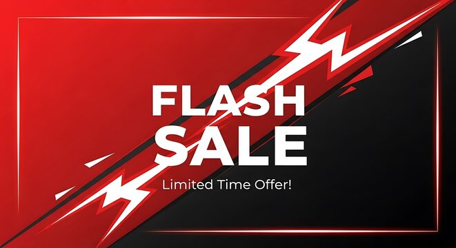 Dynamic promotional graphic announces a quick buying opportunity with bold typography