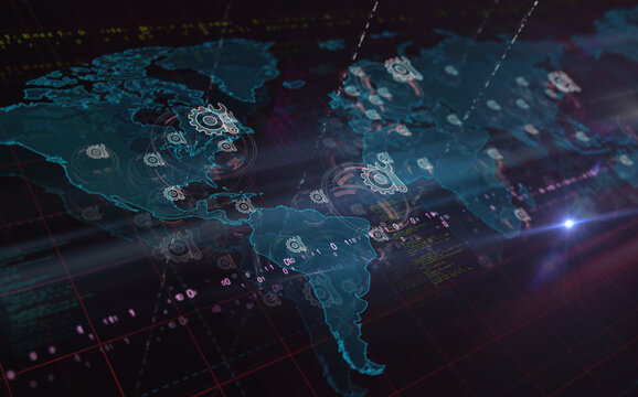 Setting maintenance management symbol on world map