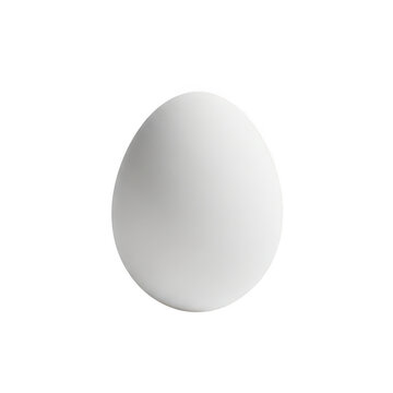 A white egg isolated on transparent background