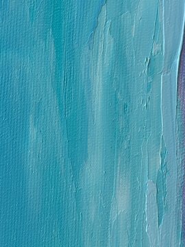 Oil painting background with thick brushstrokes on linen canvas texture
