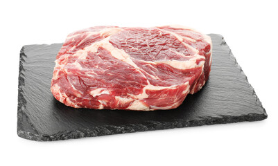 Fototapeta premium Raw ribeye beef steak isolated on white