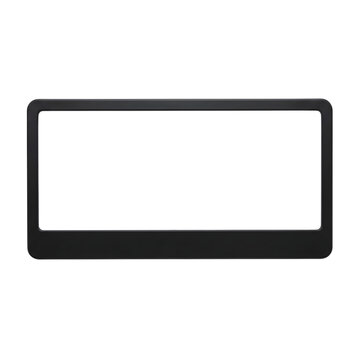 Black car plate frame isolated stylish auto accessory for license plates transparent background