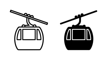Cable Car Gondola Lift Icon Set © Sabrina