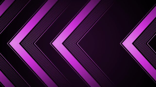 Metallic chevron dark geometric shape background animation, Abstract dark geometric background with chevron lines converging toward center