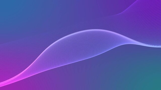 Background gradient shape line wave animation, Flowing wave lines creating a smooth modern tech aesthetic