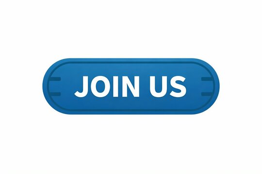 A vibrant blue call-to-action button inviting viewers to join a community or organization with bold white text