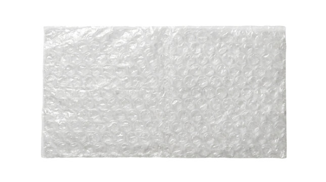 Clear Plastic Bubble Wrap Texture Isolated on Transparent Background, Png.