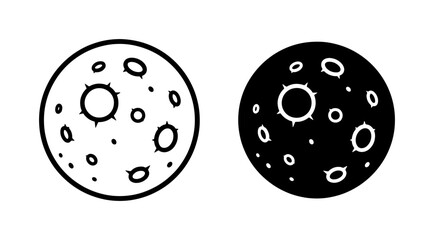 Obraz premium Minimalist black and white circle pattern set vector icons on a white background