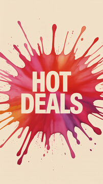 Hot Deals Colorful SplatterBanner for Sale and Discout Promotion