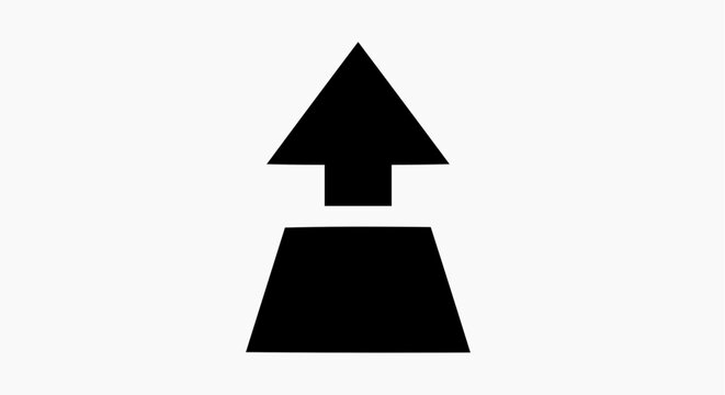 Minimalist Black Eject and Extract Symbol Icon