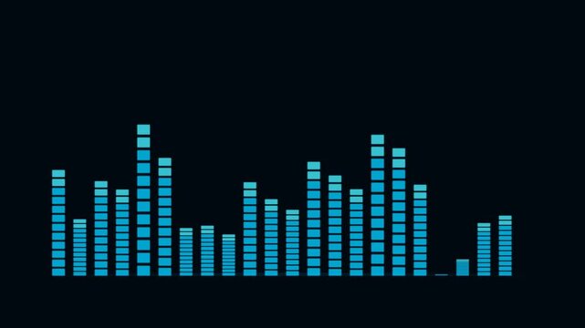 Dynamic Audio Visualizer Equalizer - Digital Sound Wave Frequency Animation