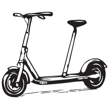 Electric Scooter Modern Transport Icon for Urban Mobility, Eco Travel and Micro Mobility Solutions