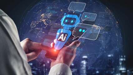 AI Virtual Assistant Artificial Intelligence Chatbot Controlled by Prompt Engineering for...