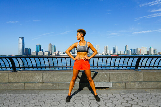 New York City, NY, USA. Fitness along the Hudson River
