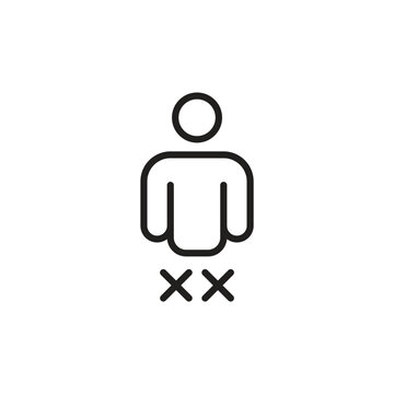 Person with lower body disability or amputation symbol icon