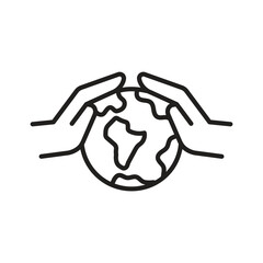 Fototapeta premium Sustainable green thinking and human ecology mind icon