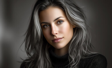 Fototapeta premium beautiful woman portrait, AI generated