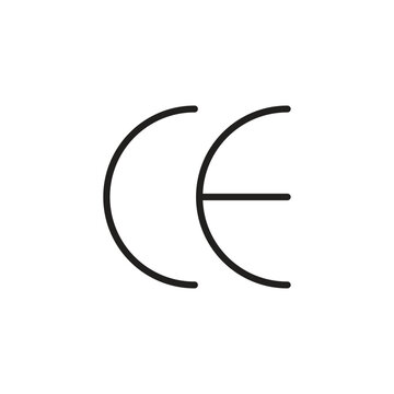 CE mark European conformity and safety standard symbol icon