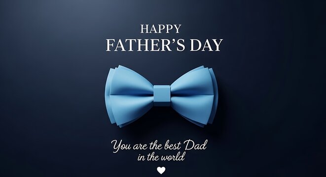 Happy father's day celebrating dad with a stylish bow tie image