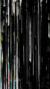 Digital Glitch Noise Background  Abstract Black and White HighResolution Video