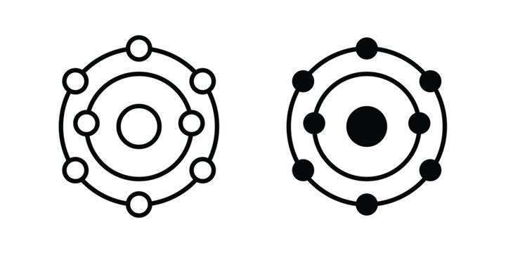 Antioxidant icon design concept. Stroke and flat icons set