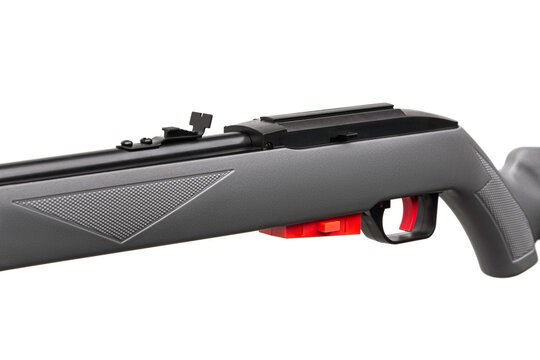 Pneumatic gun with red trigger guard