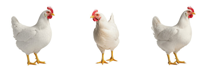 White Leghorn Chicken Egg Layer Breed - Gallus gallus domesticus - Commercial Poultry Farming - Livorno Huhn - Gallina Leghorn - High Yield Egg Production Livestock Image SEO Heritage Farming Bird © Homelander