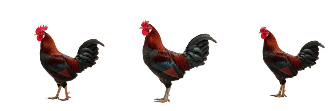Buckeye Rooster Standing Heritage Breed - Gallus gallus domesticus - American Poultry Male - Coq Buckeye - Buckeye Hahn - Hardy Livestock Photography SEO for Farming and Breeding Programs