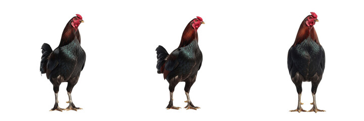 Shamo Rooster Standing Tall and Strong - Gallus gallus domesticus - Coq Shamo - Shamo Hahn - SEO Optimized Japanese Game Poultry Heritage Farming Muscular Livestock Photography Image for Agriculture © Homelander