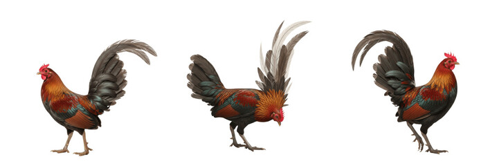 Phoenix Hen Standing Long Tail Feathers - Gallus gallus domesticus - Poule Phoenix - Phoenix Huhn - SEO Optimized German Ornamental Poultry Heritage Farming Livestock Photography Image for Show Bird © Homelander