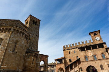 Fototapeta premium View of the buildings of the medieval town of Castell'Arquato