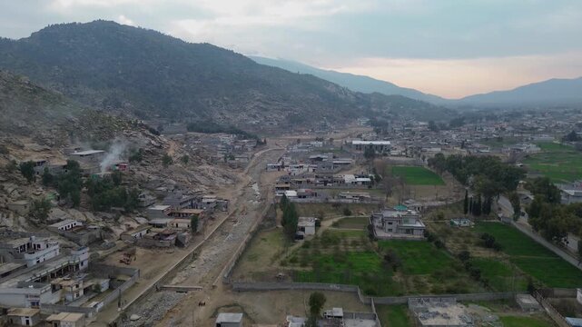 Drone views of KPK, next to Swat valley in Pakistan