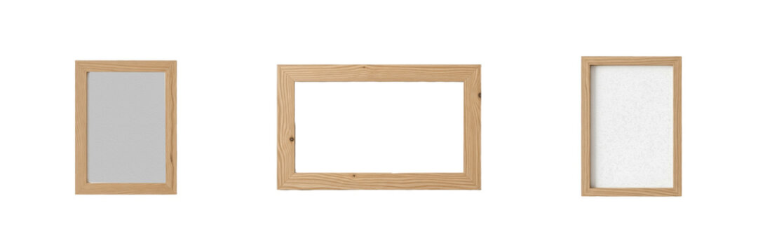 Matte Finish Wooden Frame - Cadre en bois finition mate - Holzrahmen mit mattem Finish - Marco de madera con acabado mate - Natural Non-reflective Border for Organic Minimalist Decor