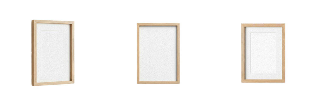 Scandinavian Minimalist Frame - Cadre minimaliste scandinave - Skandinavischer minimalistischer Rahmen - Marco minimalista escandinavo - Nordic Style Light Wood Border for Modern Interior Design