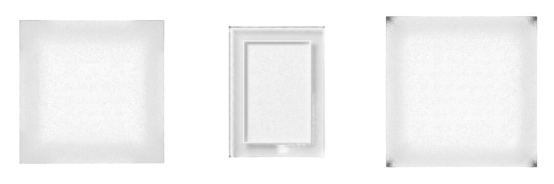 Frosted Glass Effect Frame Non Transparent Center - Cadre effet verre d&eacute;poli - Fotorahmen mit Milchglaseffekt - Marco de efecto vidrio esmerilado - Sleek Modern Border for Professional Portraits