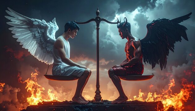 Balancing morality: A conceptual representation of good versus evil, temptation
